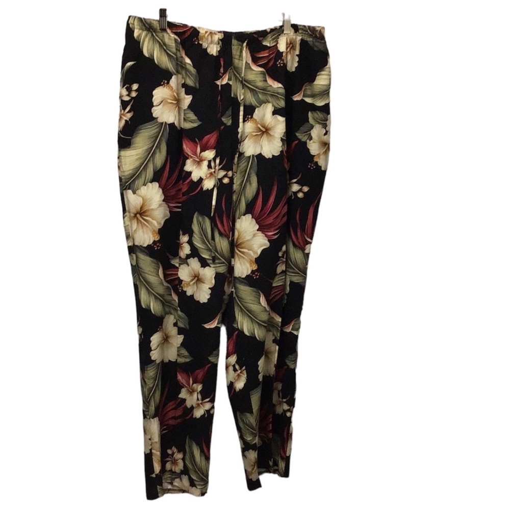 Silhouettes Women’s Wide Leg Pull-on Drawstring Hawaiian Pants, size 2XLT